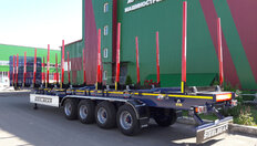 Полуприцеп-сортиментовоз STEELBEAR PF-41L — общий вид сзади сбоку