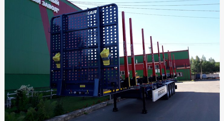 Полуприцеп-сортиментовоз STEELBEAR PF-41L — передняя защитная стенка