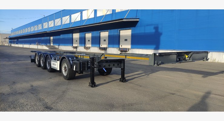 Полуприцеп-контейнеровоз BRAVER BK-440D — передняя часть и опоры