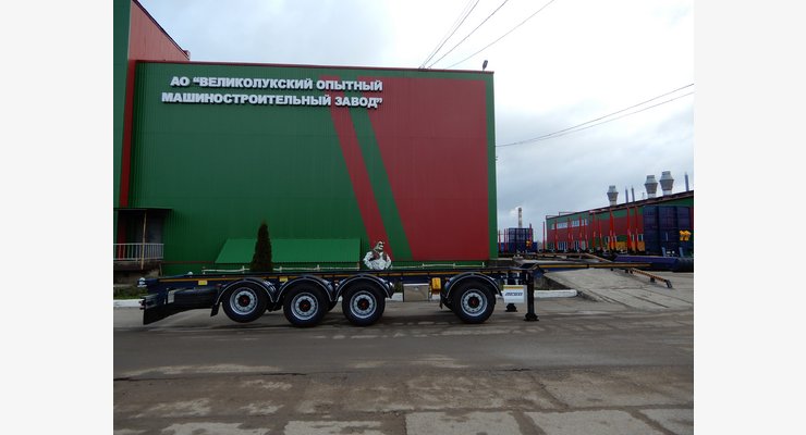 Полуприцеп-контейнеровоз STEELBEAR PF-41N-2 — боковой вид